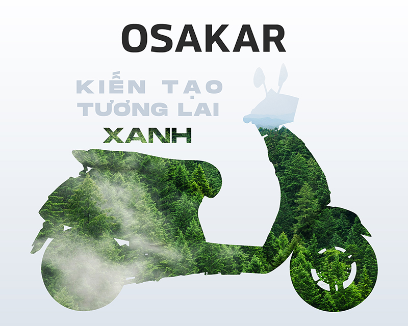 Các mẫu xe máy điện thân thiện môi trường như xe máy điện Osakar được nhiều người tin dùng vì giúp kiến tạo không gian xanh