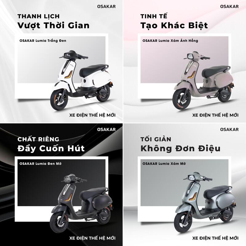 OSAKAR Lumia có nhiều tùy chọn màu sắc để khách hàng lựa chọn