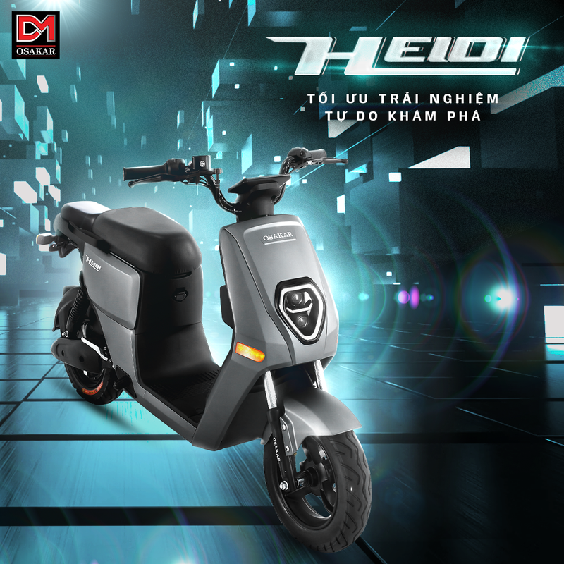 Với thiết kế nhỏ gọn, hiện đại và năng động, xe máy điện OSAKAR Heidi rất phù hợp với học sinh