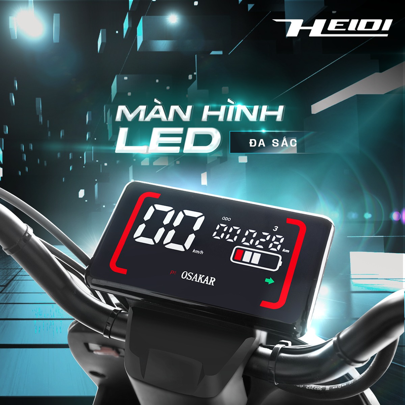 Hệ thống màn hình LED ở phương tiện sẽ hiển thị vạch báo lượng điện giúp bạn dễ dàng kiểm soát tình trạng pin của xe