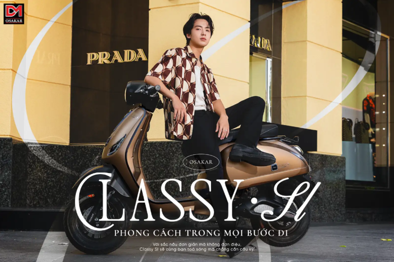 OSAKAR Classy SI - Xe máy điện phong cách cổ điển Ý thu hút mọi ánh nhìn