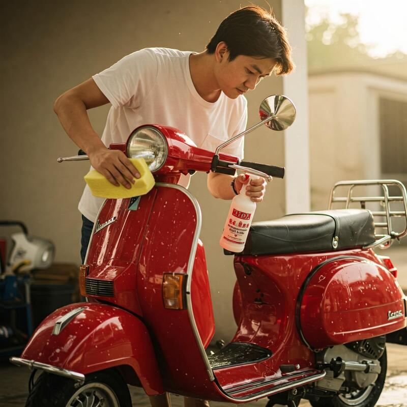Sử dụng dung dịch rửa xe chuyên dụng giúp làm sạch hiệu quả mà vẫn bảo vệ lớp sơn và độ bền của xe