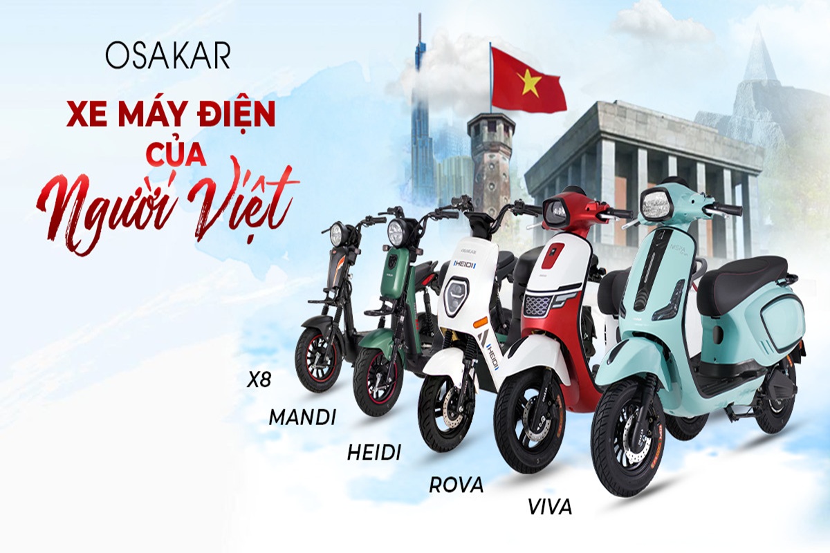 OSAKAR là 1 trong 8 dòng xe máy điện thời thượng