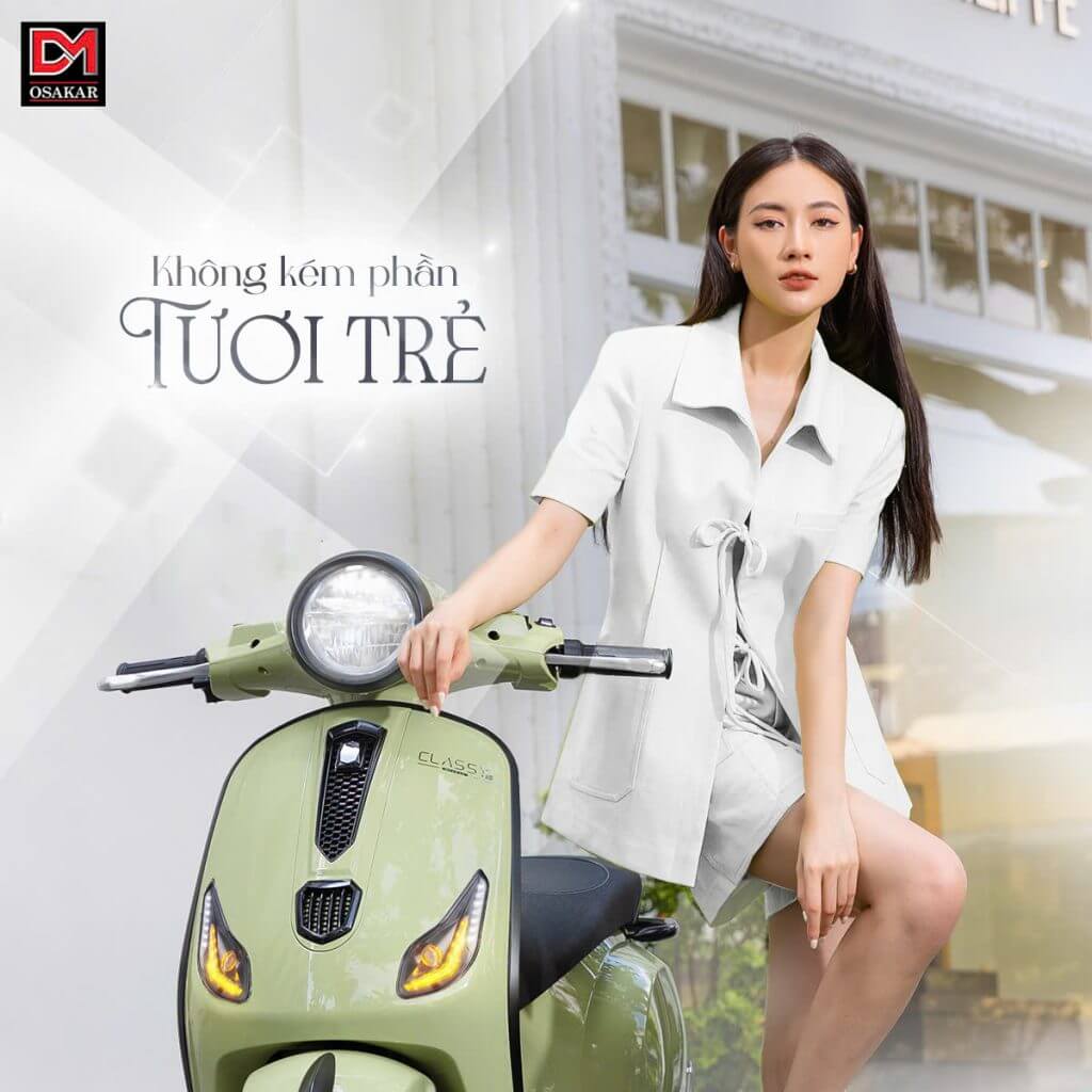 Xe máy điện Classy Si màu xanh lá cá tính, trẻ trung