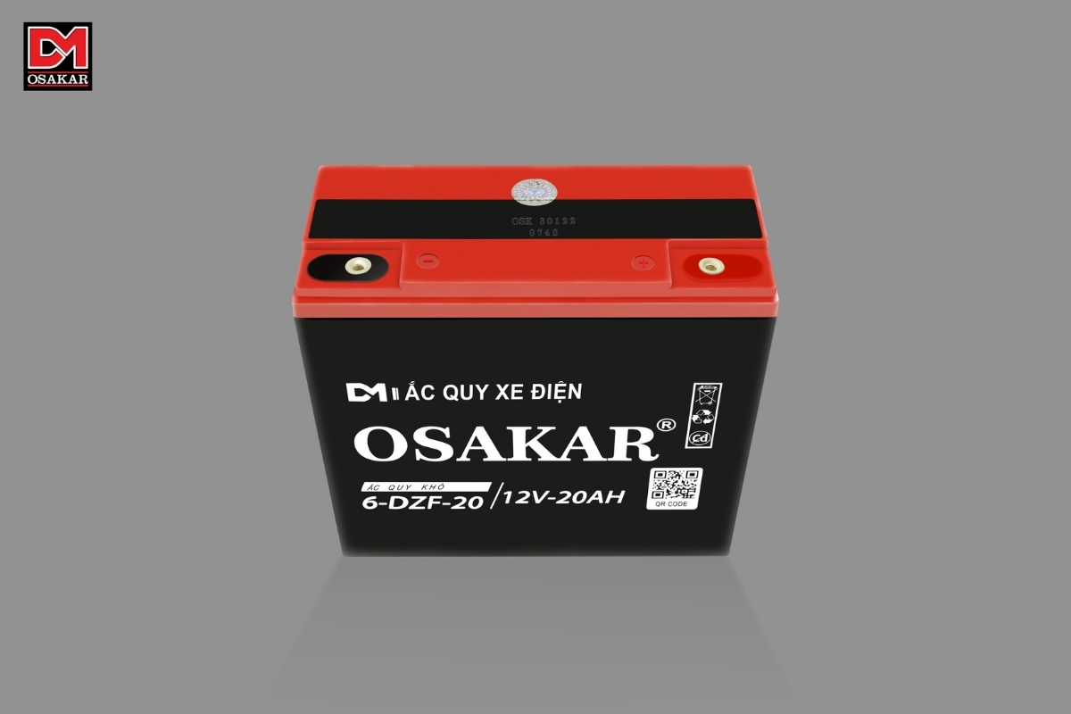 Mức điện áp và dung lượng phổ biến của bình xe điện Xmen thường là 12V - 20Ah