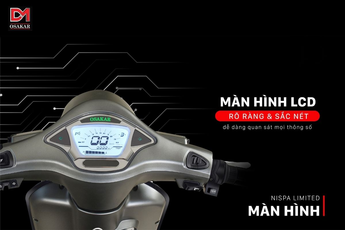 Màn hình LCD nâng cấp trải nghiệm người dùng với giao diện sắc nét, dễ nhìn, đặc biệt khi di chuyển ban đêm