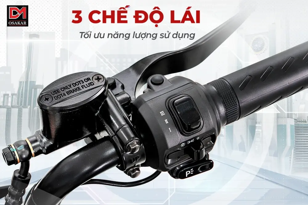 Xe được trang bị 3 chế độ lái thông minh, kết hợp công nghệ MOS giúp tiết kiệm điện, tăng độ ổn định khi vận hành