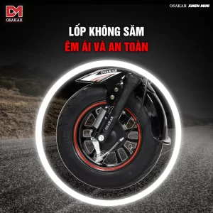 Lốp không săm bám đường vượt trội, chống xì hơi tức thì