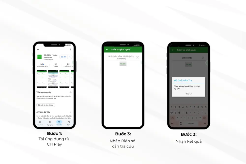 Hướng dẫn tra cứu thông tin vi phạm giao thông trên app “Biển Số Xe - Tra bien so xe”