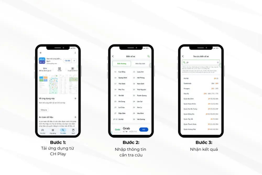 Hướng dẫn tra cứu tỉnh/thành phố nơi đăng ký Biển số trên app “Tra cứu biển số xe 2023”