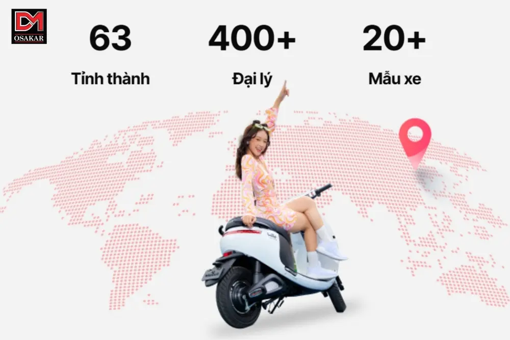Người điều khiển có thể đưa xe đến hệ thống đại lý OSAKAR với hơn 400 điểm trên toàn quốc để được hỗ trợ vá, thay lốp đúng kỹ thuật và đảm bảo an toàn