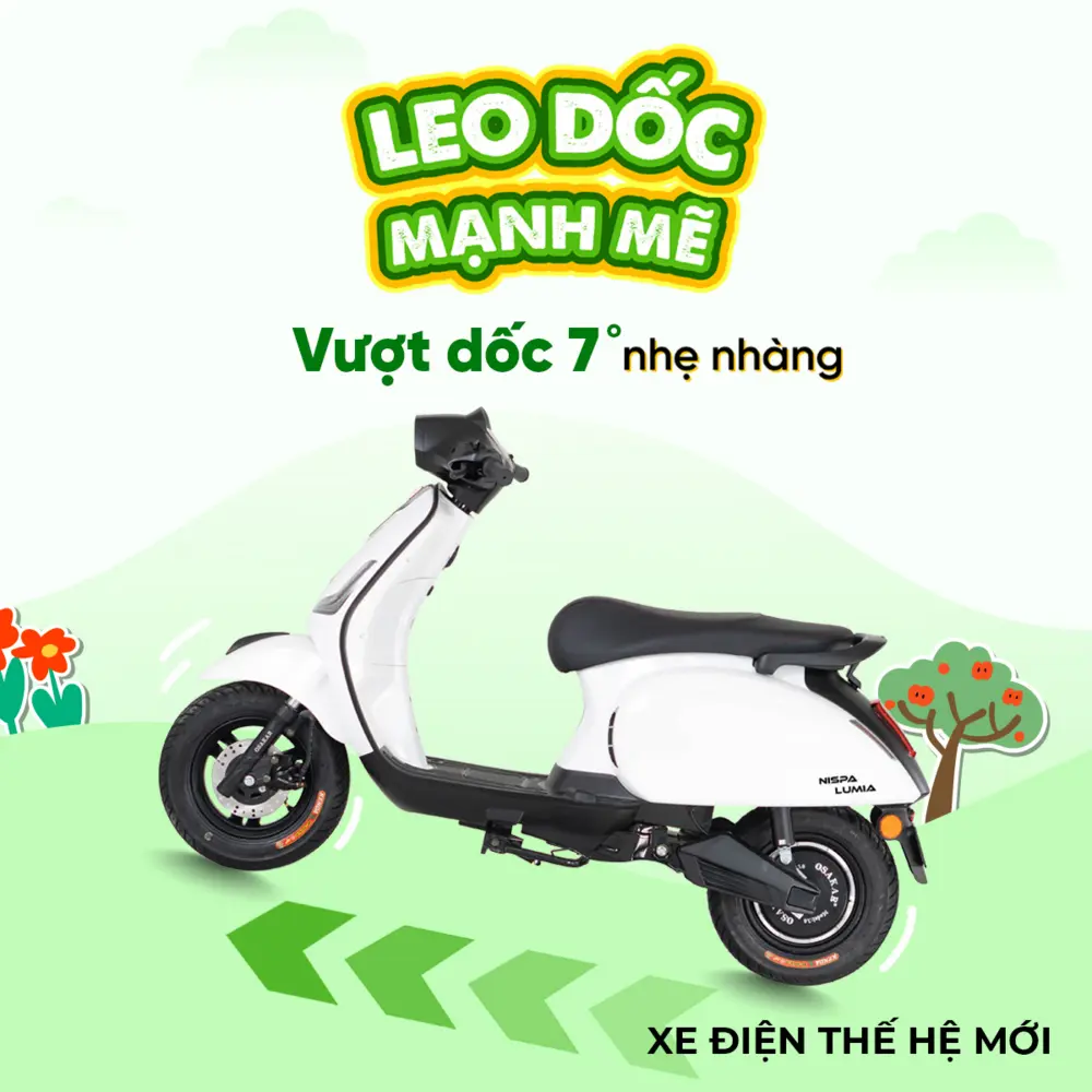 OSAKAR Nispa Lumia - Xe máy điện địa hình thế hệ mới với khả năng leo dốc mạnh mẽ