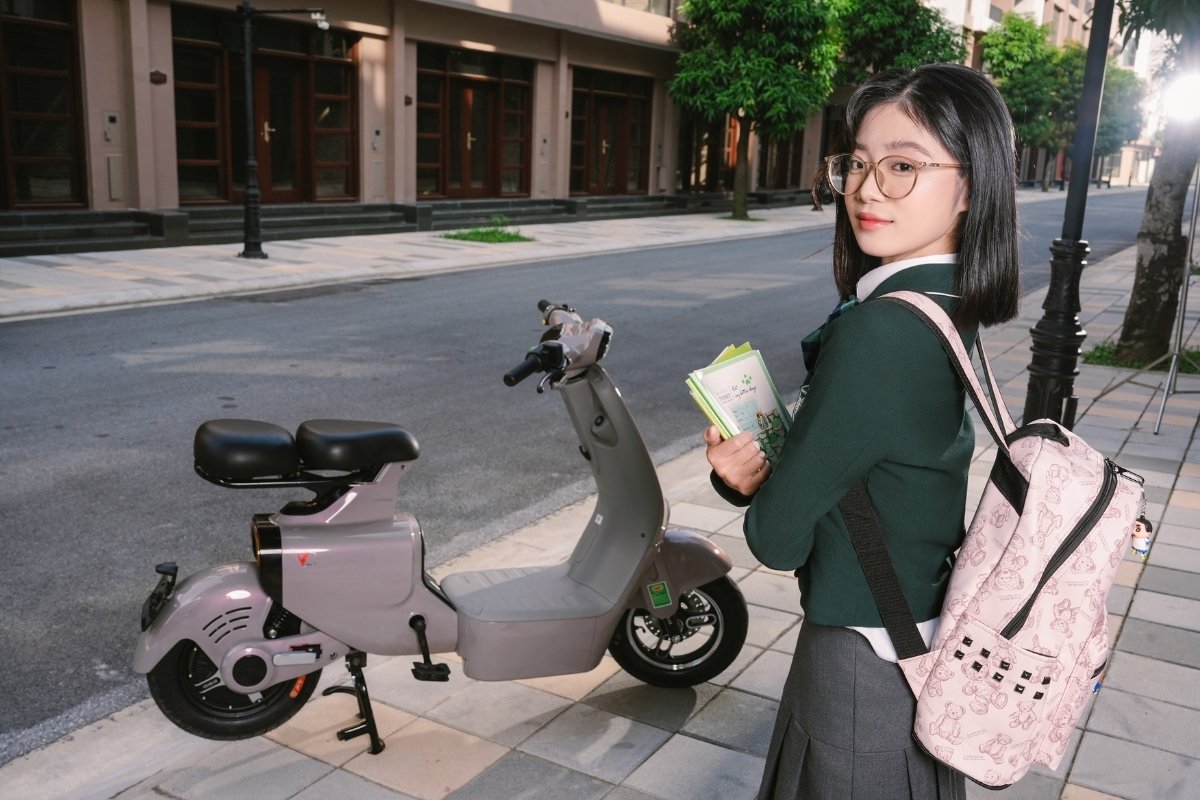 Xe điện học sinh VC - Đi học cả tuần không cần sạc
