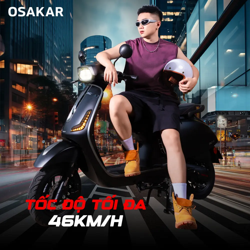 Xe máy 50cc OSAKAR sở hữu hiệu suất vượt trội, mang đến khả năng vận hành linh hoạt và tăng tốc ấn tượng, giúp bạn tự tin chinh phục mọi địa hình.