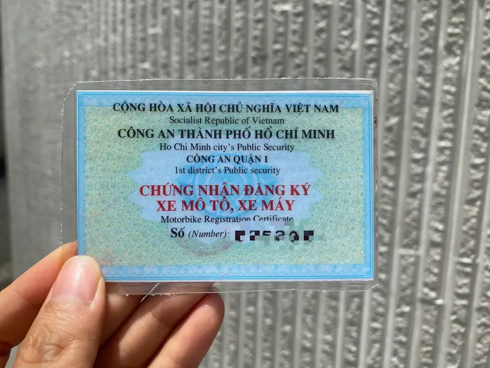 Mẫu giấy chứng nhận đăng ký xe máy theo quy định mới
