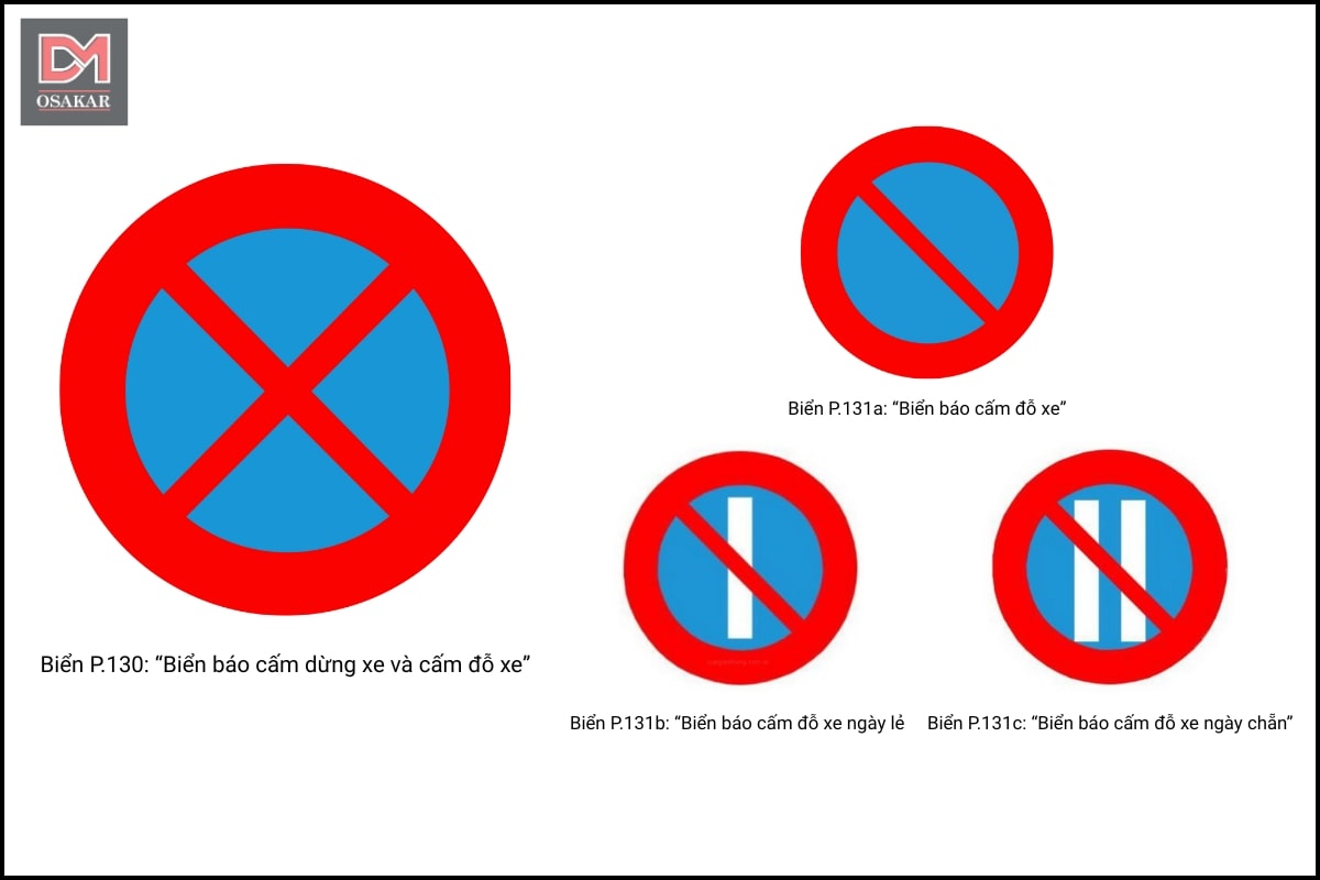Phân biệt biển báo cấm dừng xe và đỗ xe với biển cấm đỗ đơn thuần