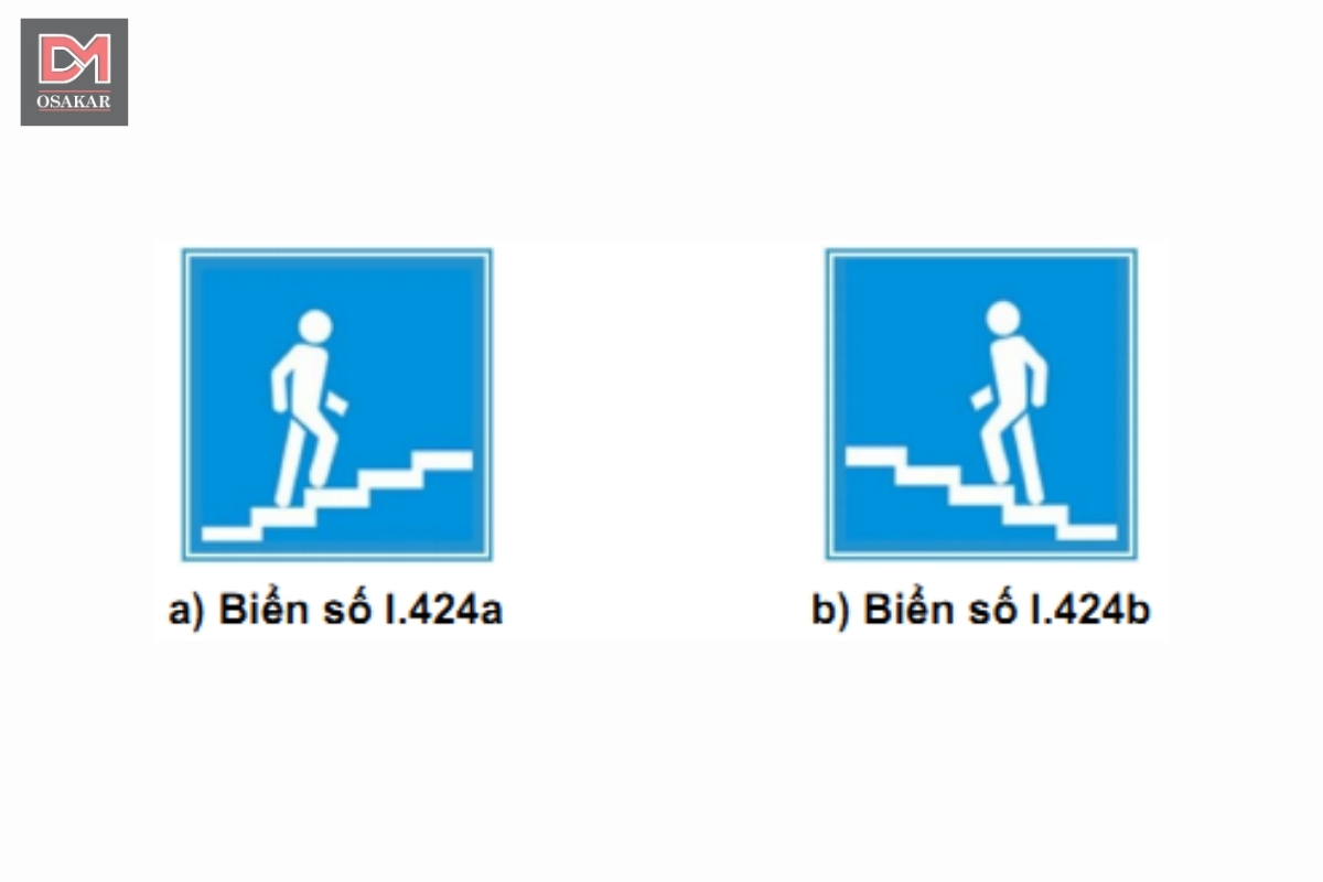 Biển I.424a,b - Cầu vượt dành cho người đi bộ