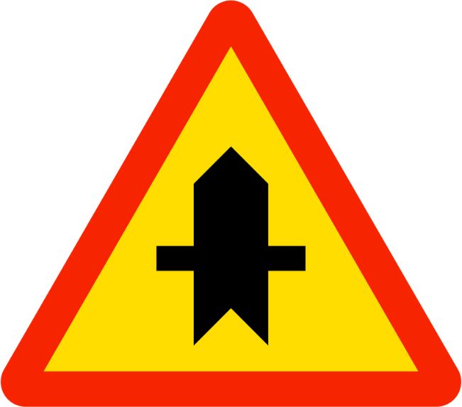 W.207a - Giao nhau với đường không ưu tiên (đường nhánh)