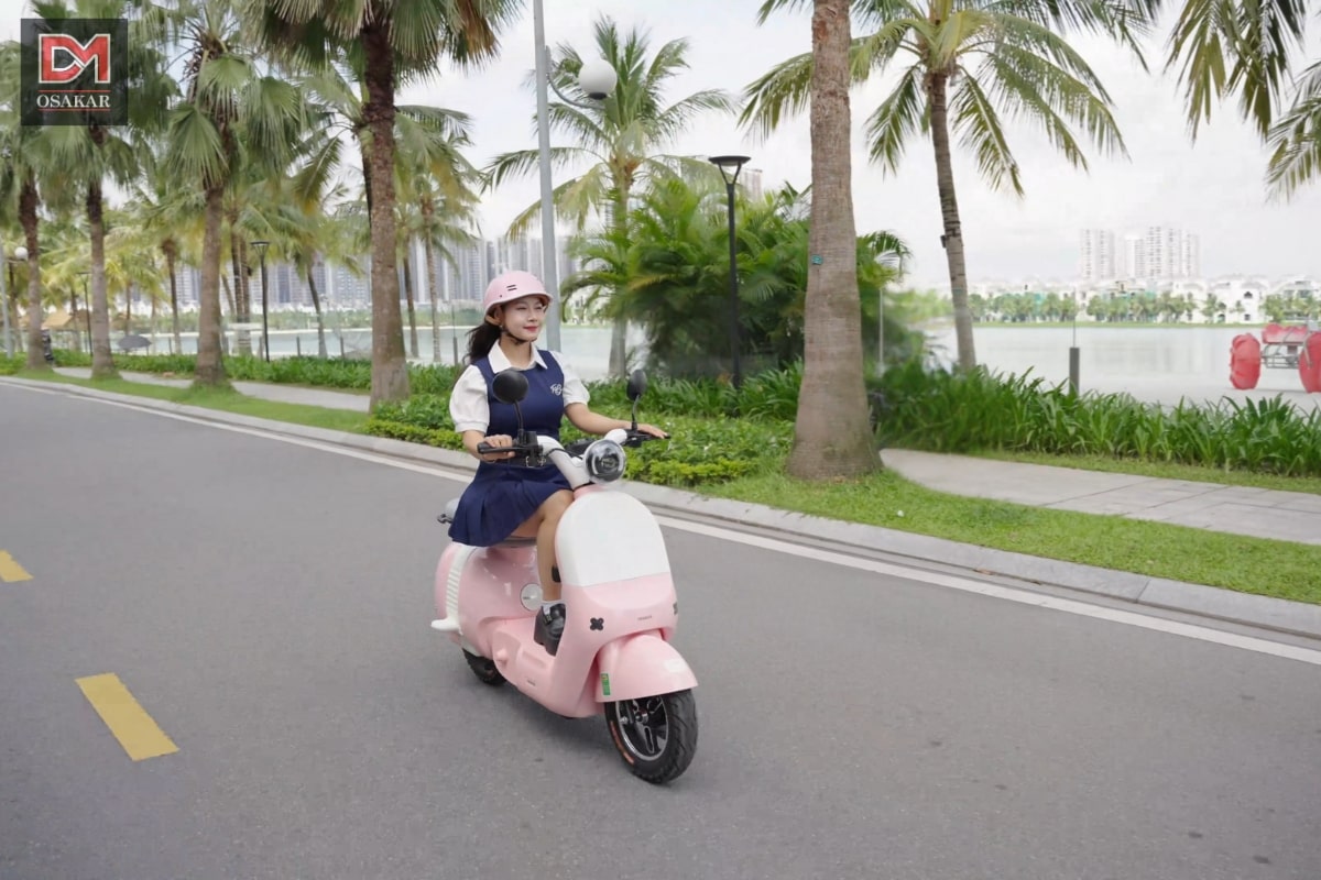 Có bảo hiểm xe, an tâm di chuyển (Hình ảnh: Bạn trẻ điều khiển OSAKAR MOMO vi vu trên phố).