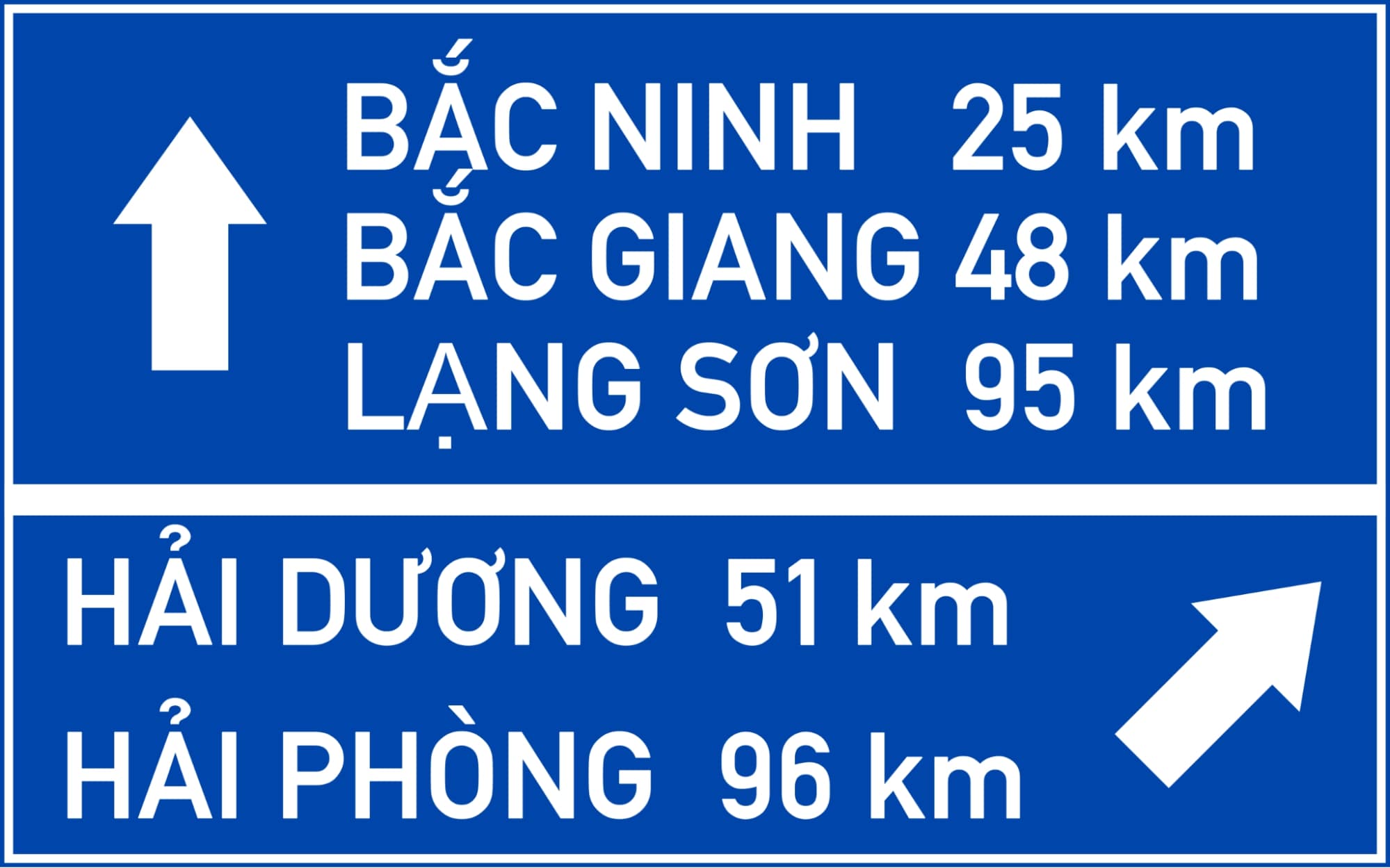 Biển báo chỉ dẫn trên đường ô tô không phải là đường cao tốc I414c