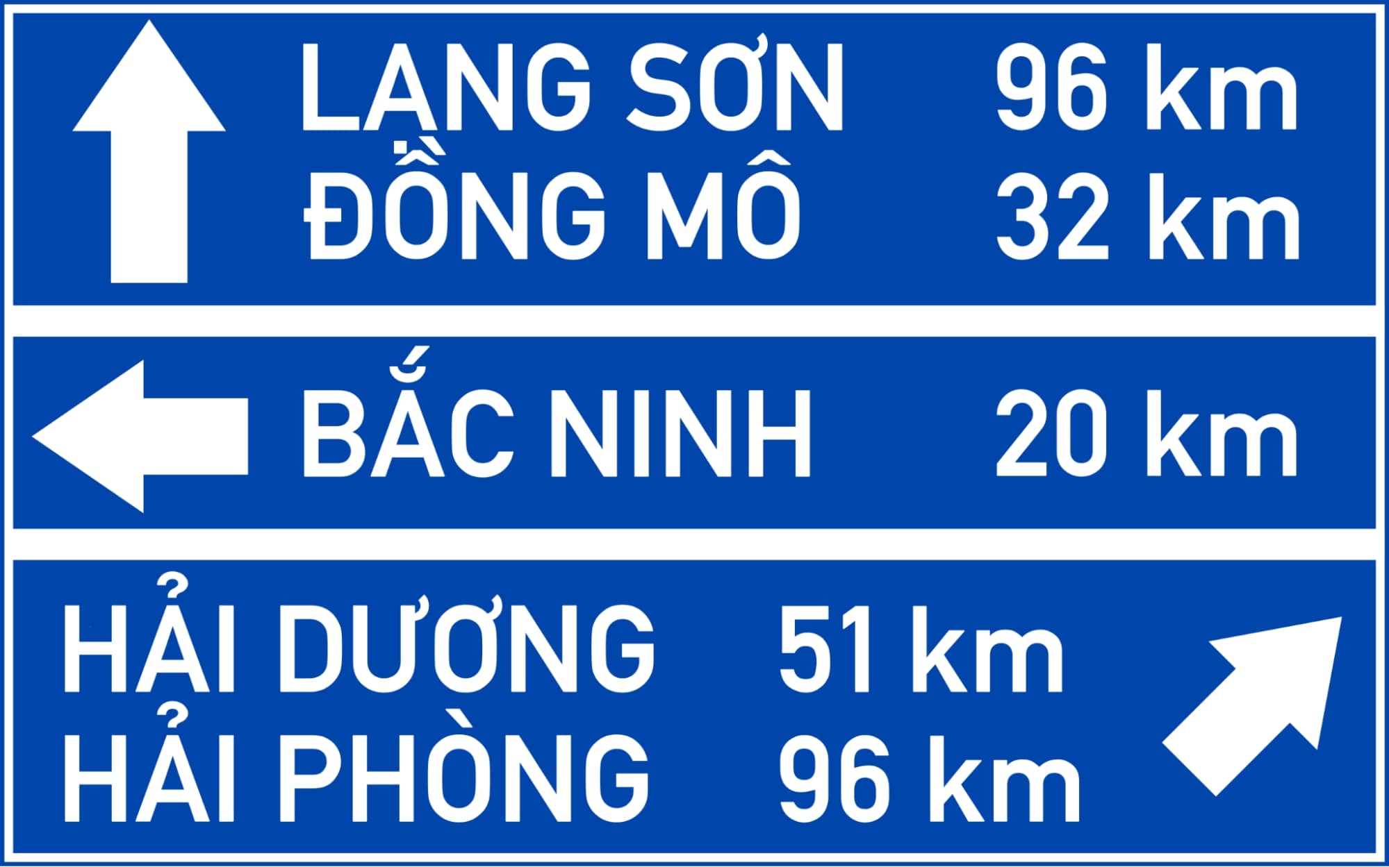 Biển báo chỉ dẫn trên đường ô tô không phải là đường cao tốc I414d
