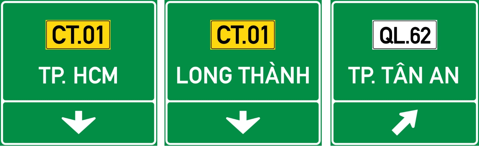 Biển báo chỉ dẫn trên đường cao tốc IE464a