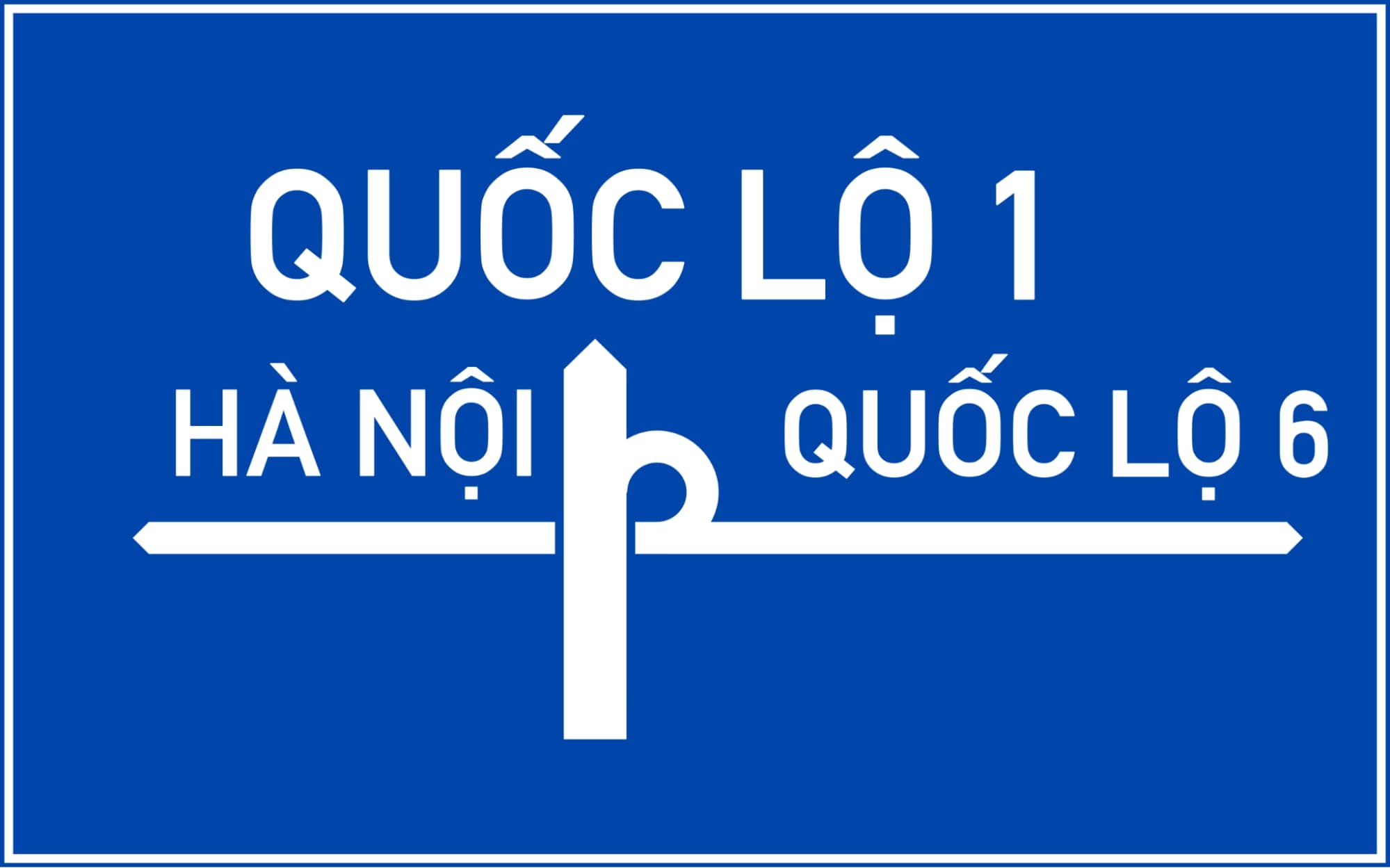 Biển báo chỉ dẫn trên đường ô tô không phải là đường cao tốc I447d