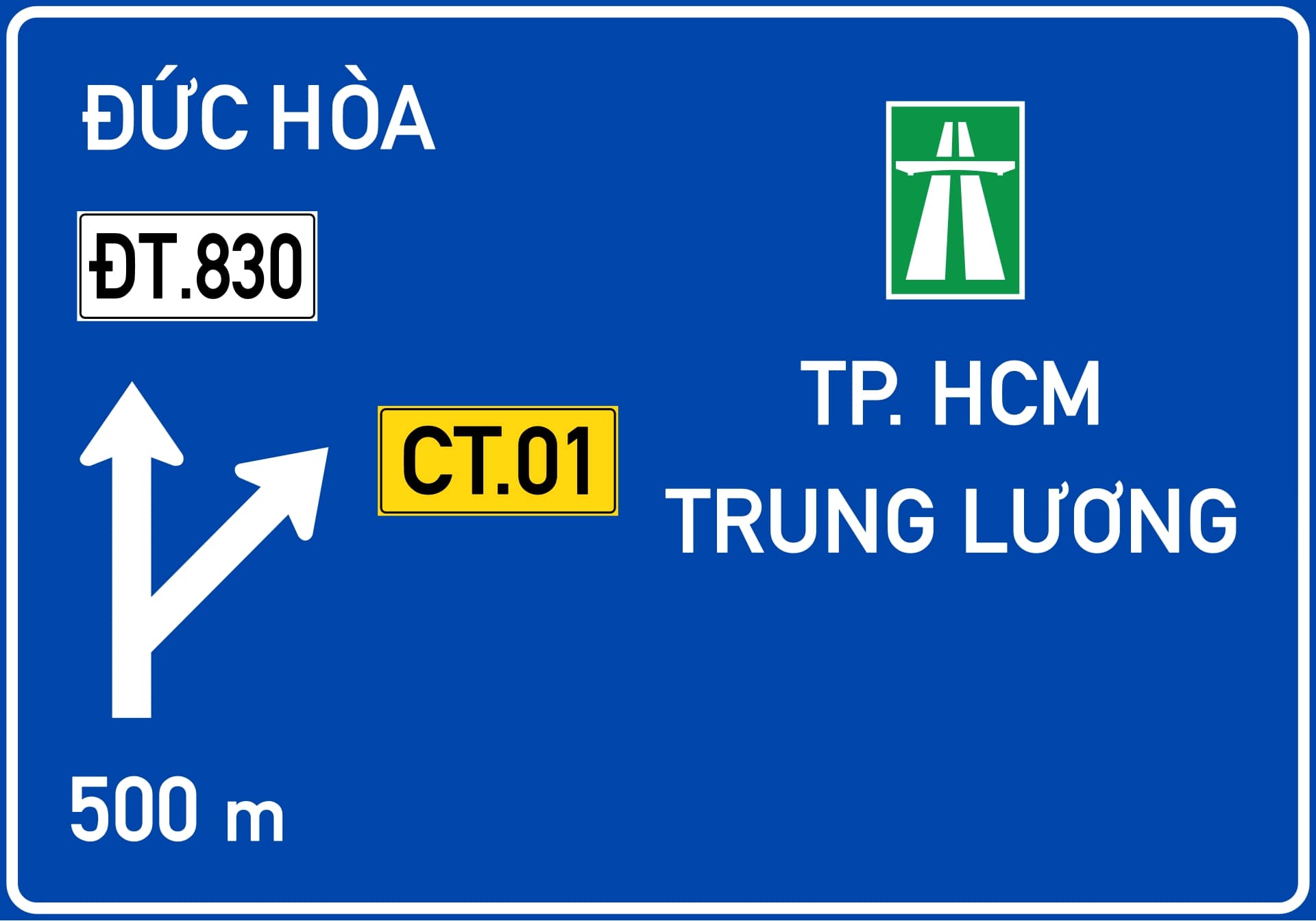 Biển báo chỉ dẫn trên đường ô tô không phải là đường cao tốc I450a