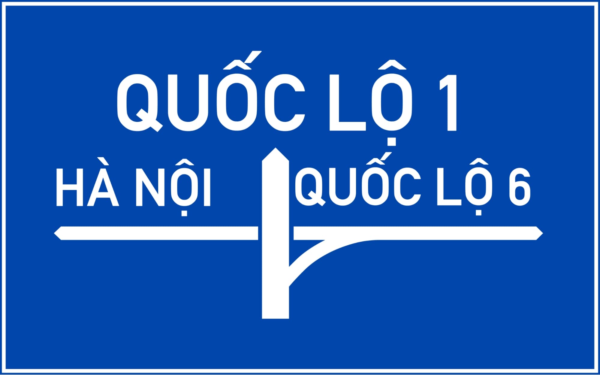 Biển báo chỉ dẫn trên đường ô tô không phải là đường cao tốc I447b
