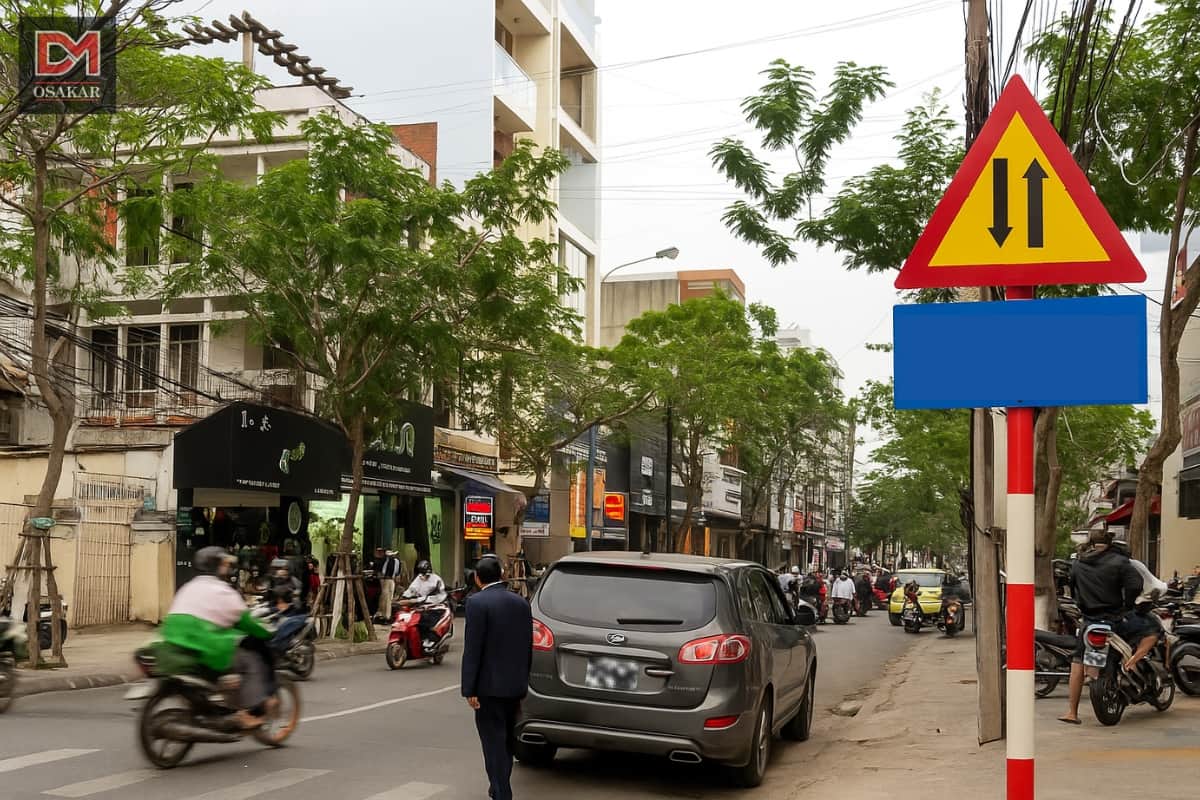 Vị trí lắp đặt biển báo W.204