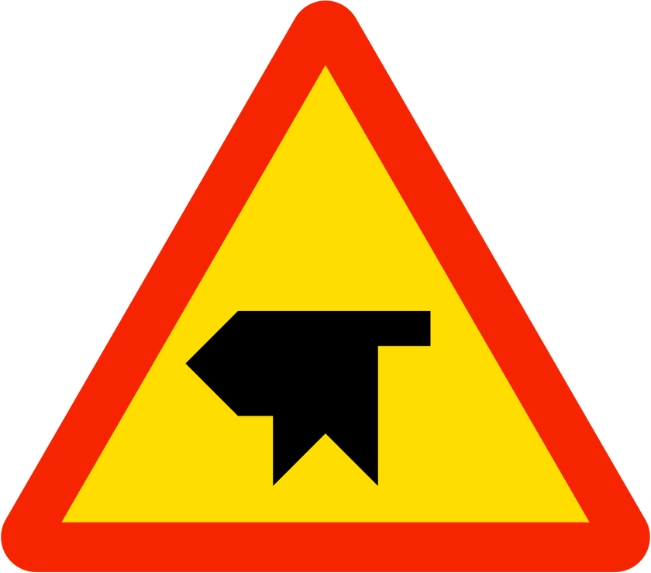 biển báo giao nhau với đường không ưu tiên W.207h