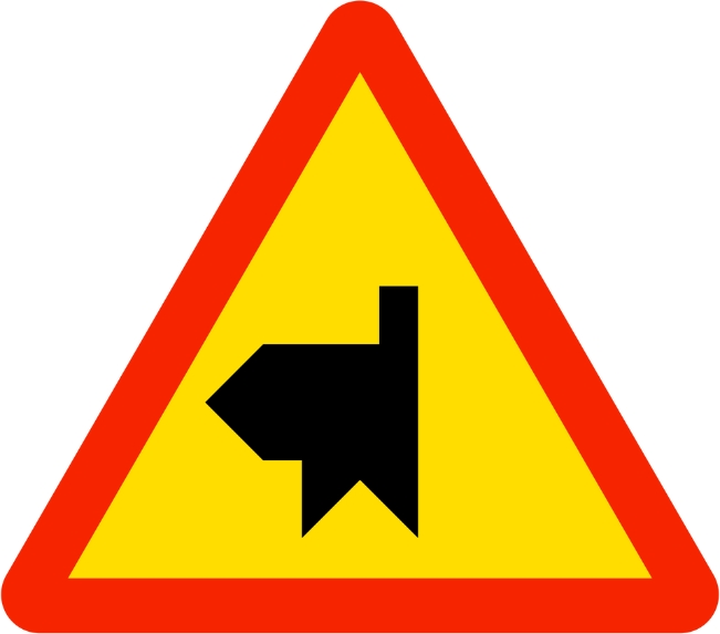 biển báo giao nhau với đường không ưu tiên W.207k