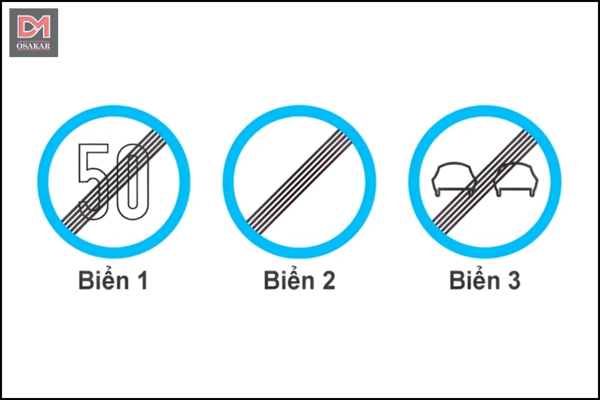 [Phân biệt] Biển nào báo hiệu hết cấm vượt? 