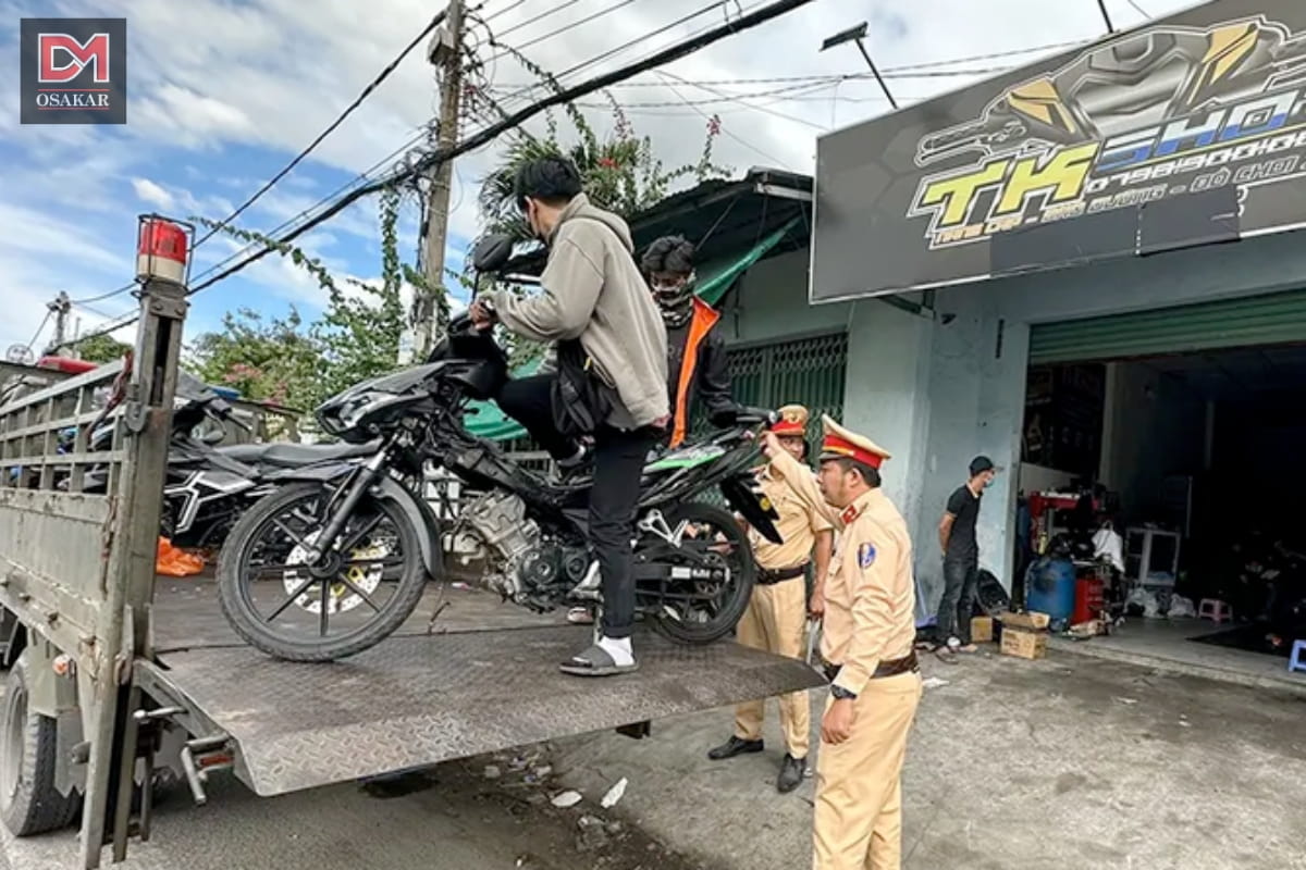 Mức phạt thay mâm xe máy làm thay đổi kết cấu, ngoại hình ban đầu của xe