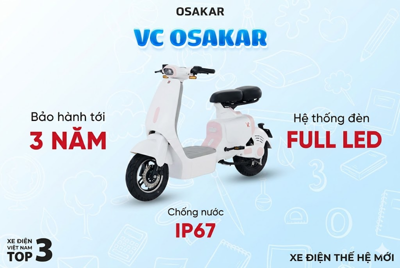 OSAKAR VC với hệ thống đèn Full Led và động cơ chống nước IP67