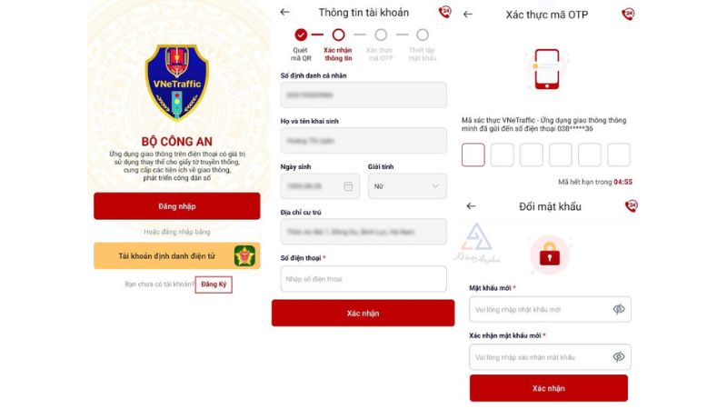 Các bước Đăng ký tài khoản khi Tra cứu phạt nguội toàn quốc bằng ứng dụng VNeTraffic