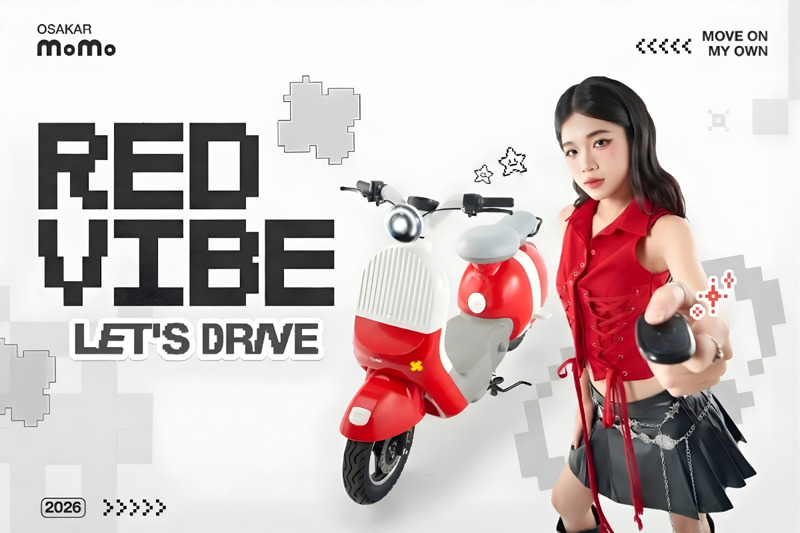 OSAKAR MOMO sở hữu nhiều màu trendy, đèn xi nhan xinh xắn tạo nên vẻ ngoài dễ thương.