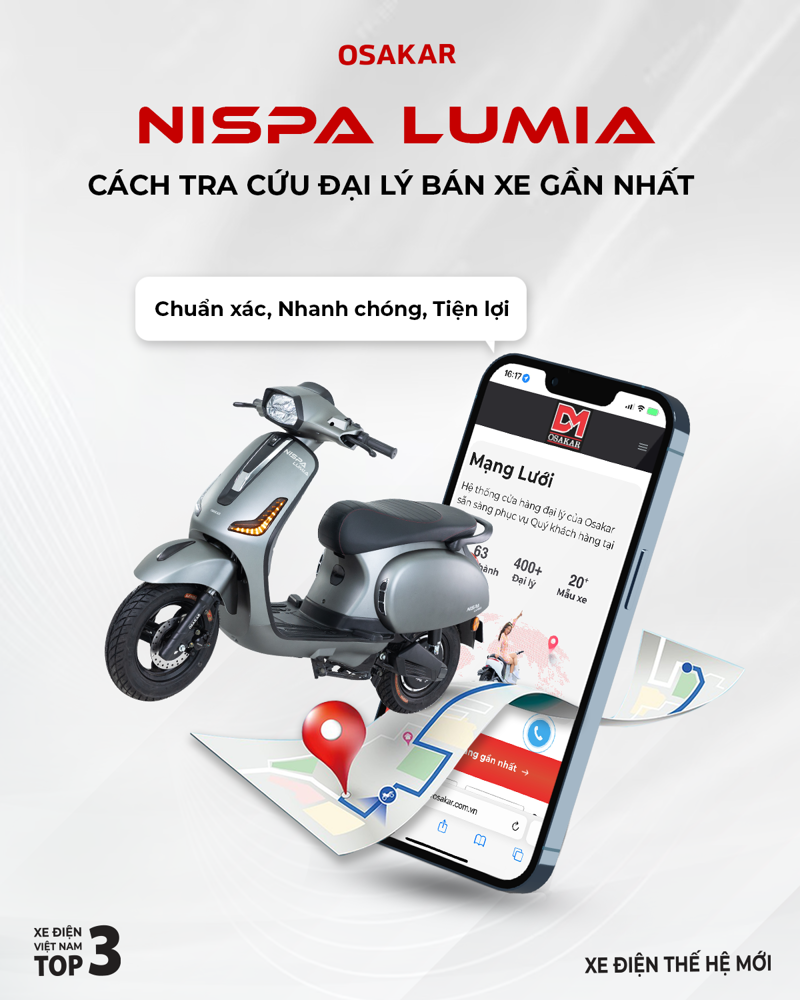 Bạn có thể mua xe OSAKAR trực tiếp hoặc online tiện lợi ngay tại nhà
