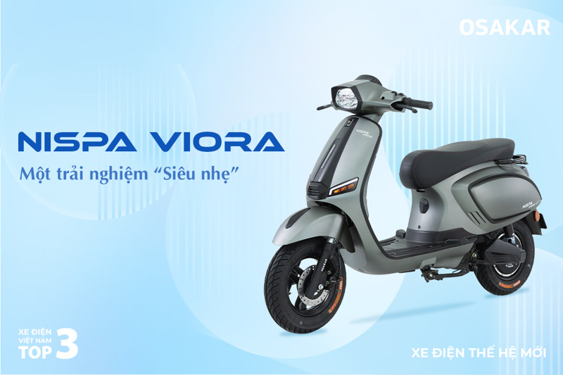Nispa Viora nổi bật với thiết kế cà vạt đặc trưng cùng khả năng lăn bánh êm ái trên mọi địa hình