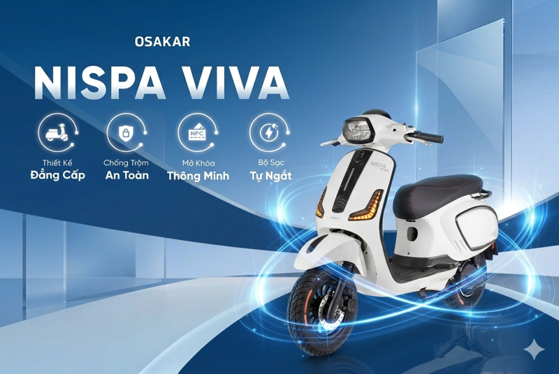 Nispa Viva được trang bị nhiều tiện ích công nghệ nhằm giúp việc vận hành trở nên thuận tiện và an toàn hơn