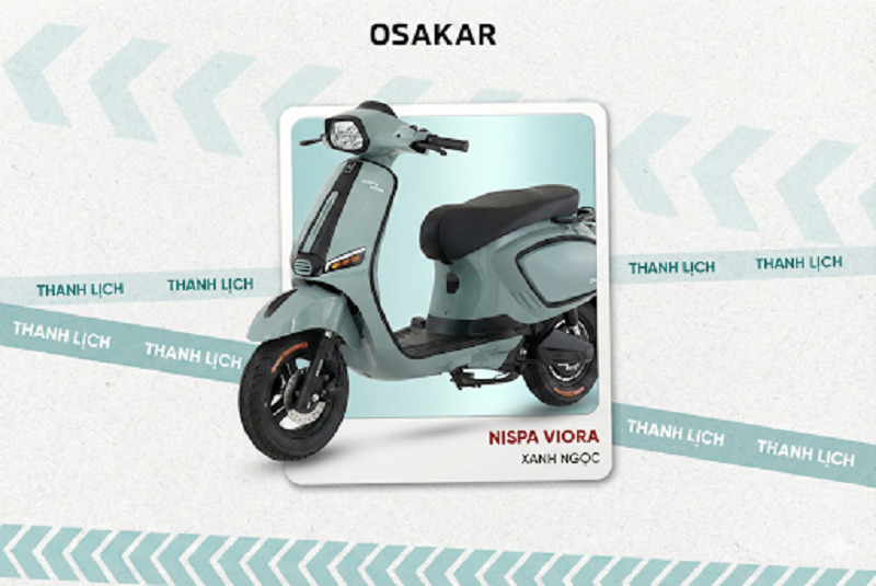 OSAKAR Nispa Viora xanh ngọc sở hữu thiết kế siêu nhẹ, nhỏ gọn và thanh thoát