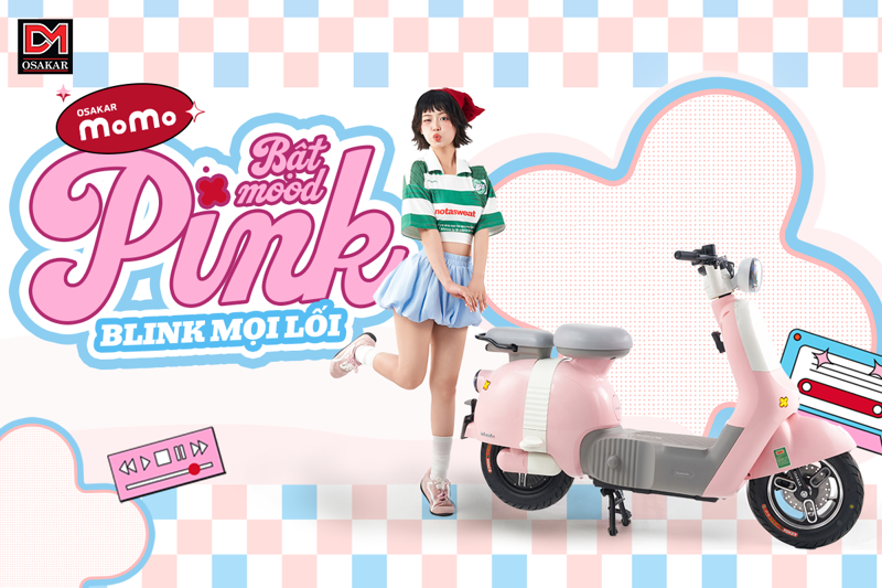 OSAKAR MOMO là mẫu xe điện “hot girl” với thiết kế dễ thương và năng động