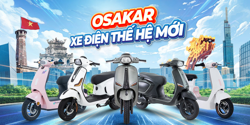 Các dòng xe điện OSAKAR đa dạng mẫu mã, màu sắc, phù hợp với nhiều phong cách và lựa chọn theo ngũ hành của người dùng
