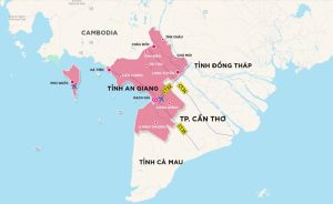 Bản đồ Kiên Giang sau khi sáp nhập với An Giang