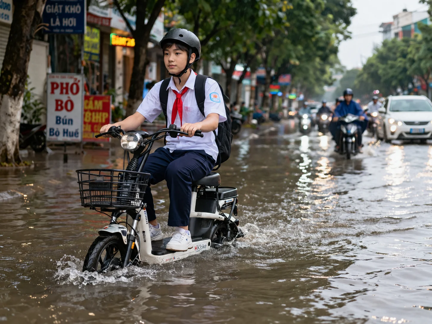 Lau khô giắc bình và tay ga, chờ 1 – 2 giờ trước khi bật điện sau khi đi mưa
