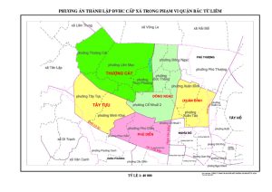 Quận Bắc Từ Liêm giảm từ 13 phường xuống còn 5 phường sau khi thực hiện sáp nhập theo Nghị quyết 1656