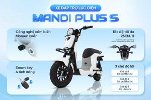 MANDI PLUS S sở hữu bộ thông số kỹ thuật tối ưu, đảm bảo học sinh di chuyển an toàn