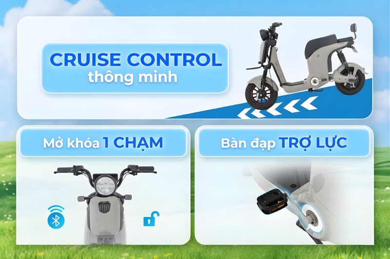 Mẫu xe đạp trợ lực điện trang bị nhiều tính năng nhằm nâng cao trải nghiệm lái