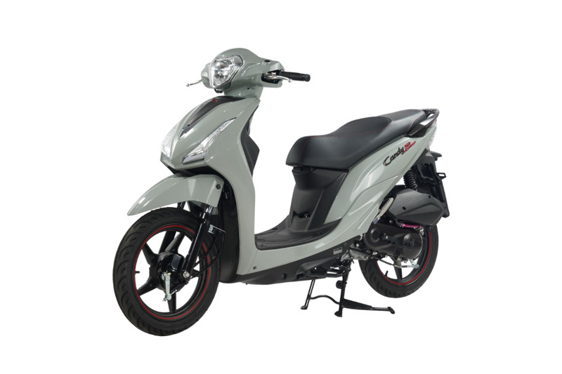 Xe tay ga 50cc Kymco Hermosa 50 phiên bản xám xi măng với đường nét thiết kế thon gọn