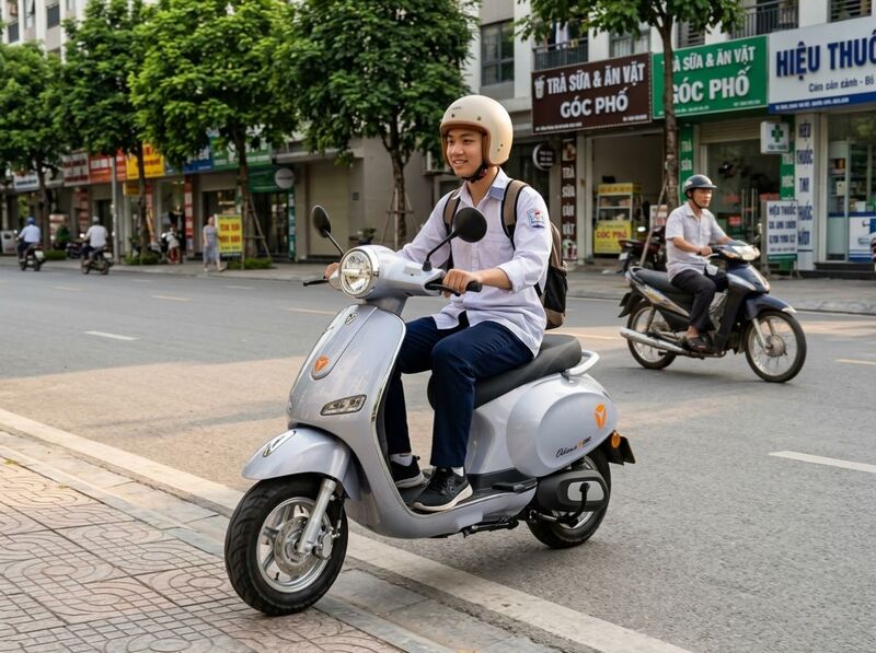 YADEA Odora S với thiết kế nhỏ gọn, hiện đại là người bạn đồng hành lý tưởng cho học sinh cấp 3